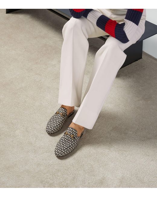 Gucci White Princetown Slip-on Loafers