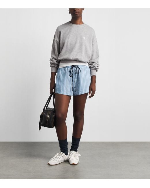 ÉTERNE Gray French Terry Cropped Sweatshirt