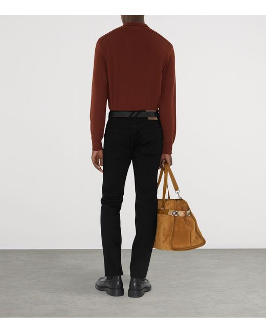 Burberry Black Slim Logo-Patch Jeans for men