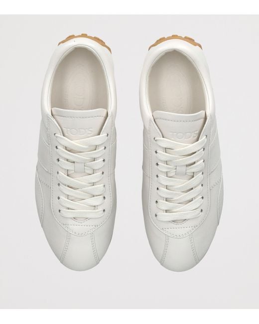 Tod's White Leather T-Marathon Sneakers