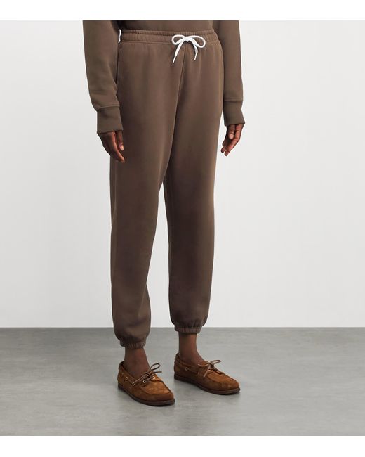 Polo Ralph Lauren Brown Cotton-Blend Cuffed Sweatpants