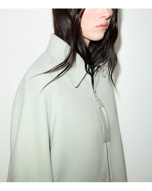 MAX&Co. Gray Virgin Wool A-Line Coat