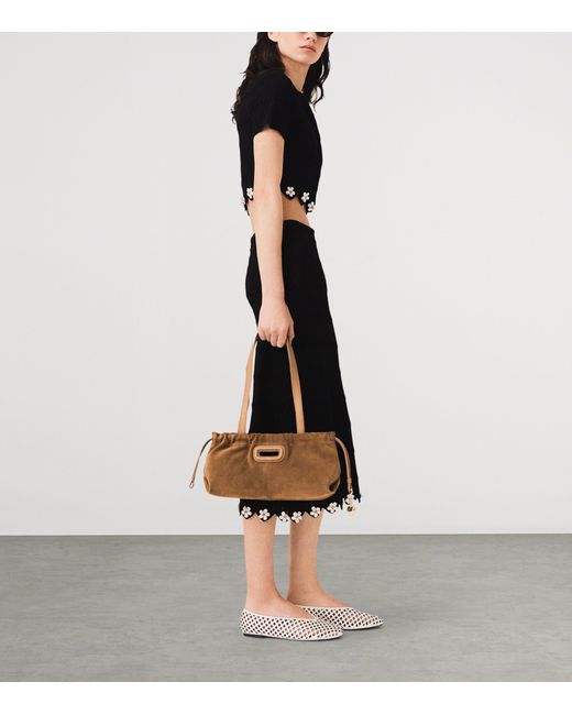 Maje Black Short-Sleeve Daisy Cardigan
