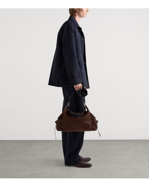 Prada Brown Re-Nylon And Leather Explore Shoulder Bag for men