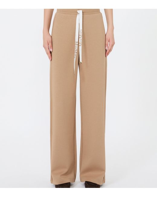 Max Mara Natural Logo-Tape Sweatpants