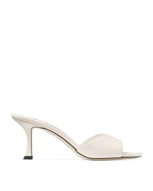 Jimmy Choo Natural Skye 70 Leather Mules