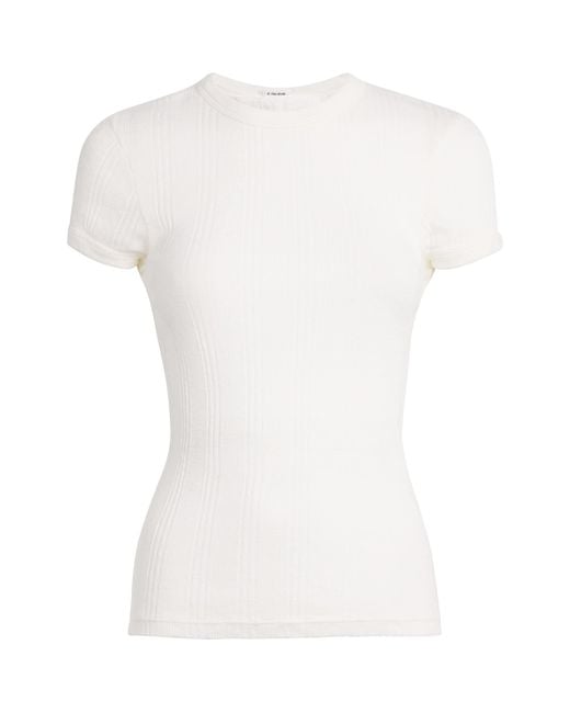 Mother White Cotton Itty Bitty T-Shirt