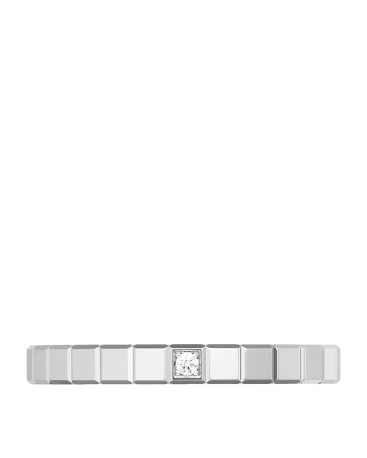 Chopard Metallic And Diamond Ice Cube Ring