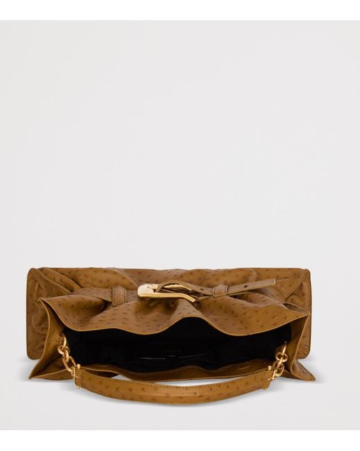 Balmain Brown Medium Leather Anthem Shoulder Bag