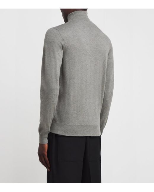 Ralph Lauren Gray Cashmere Roll-Neck Sweater for men