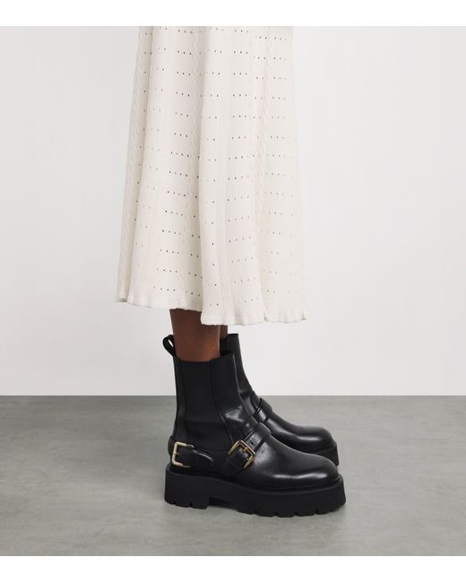 Sandro White Pointelle-Knit Midi Skirt