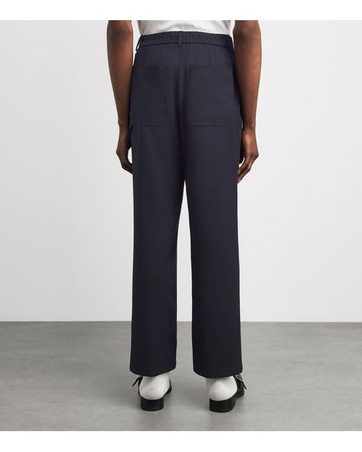 Wooyoungmi Blue Wool Five-Pocket Trousers for men