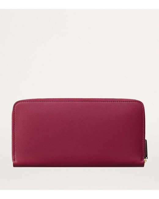 Cartier Red Calfskin Panthère De Wallet