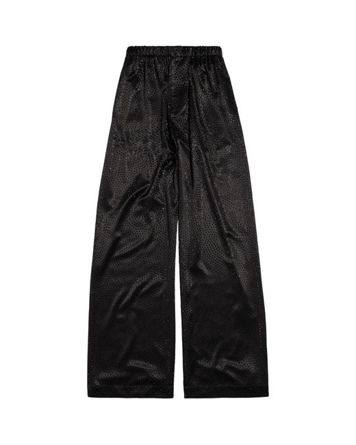 Balenciaga Black Embellished Pyjama Trousers
