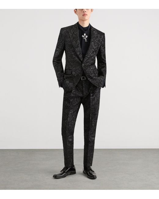 Dolce & Gabbana Blue Silk Tie-Collar Shirt for men