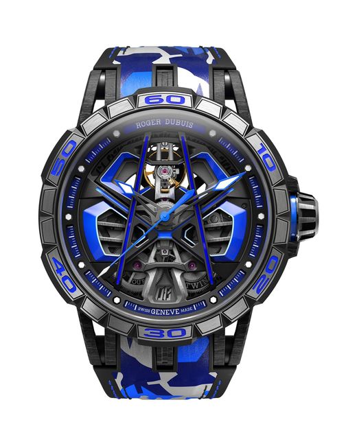 Roger Dubuis Blue Carbon Excalibur Spider Huracan Sterrato Mb Watch 45mm for men