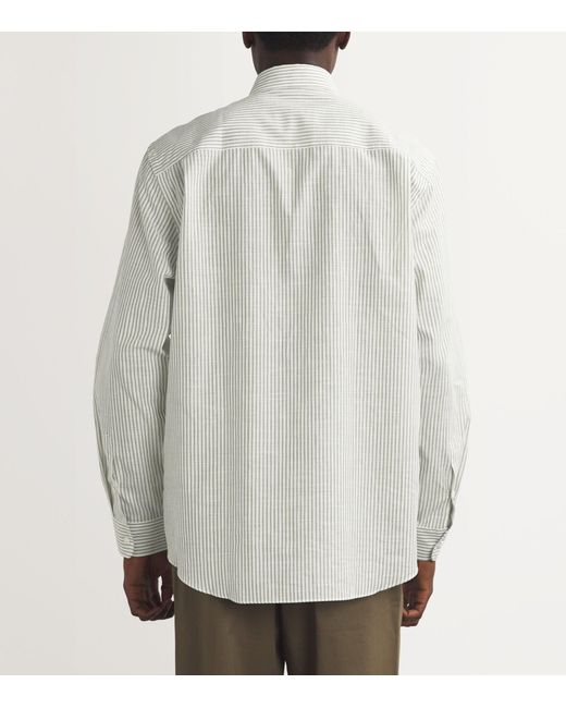 James Purdey & Sons White Striped Button-down Shirt for men