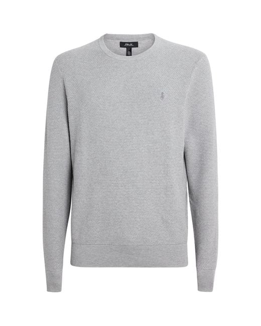 Ralph Lauren Gray Cotton-Blend Sweater for men