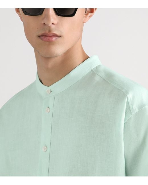 Dolce & Gabbana Green Linen Shirt for men