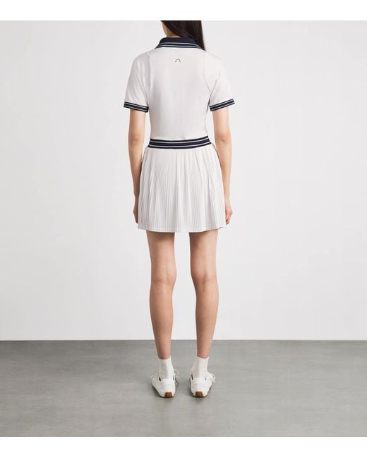 Varley White Jersey Draya Court Mini Dress