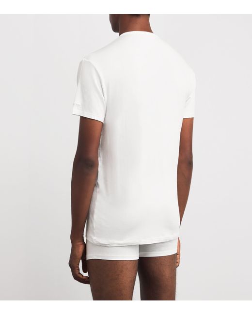 Paul Smith White Modal-Blend Crew-Neck T-Shirt for men