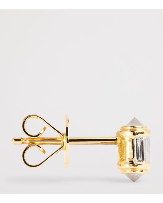 SHAY Metallic And Diamond Ripple Stud Earrings