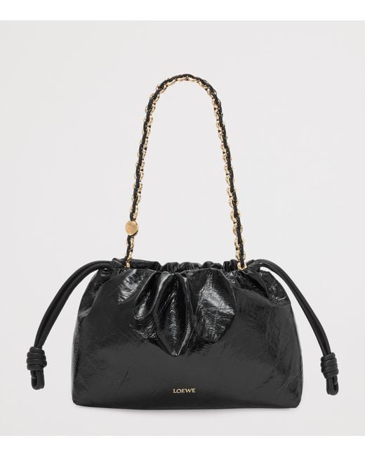 Loewe Black Medium Eel Leather Flamenco Purse