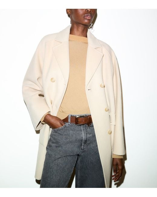 MAX&Co. White Virgin Wool Coat