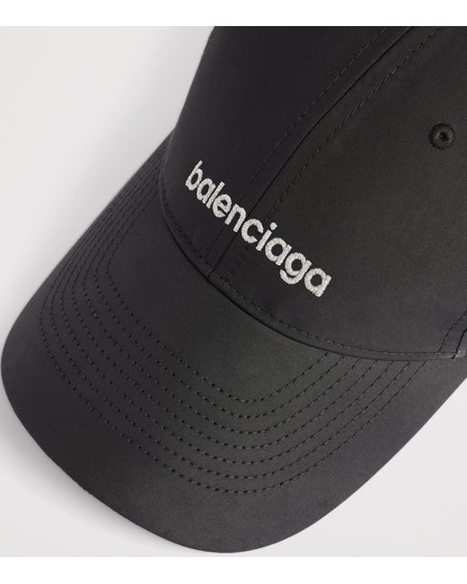 Balenciaga Black Logo Baseball Cap for men