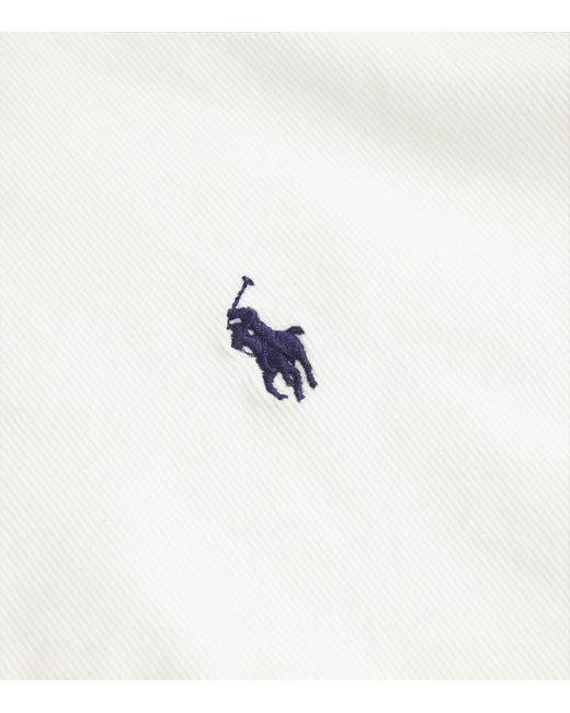 Polo Ralph Lauren Corduroy Polo Pony Shirt in White for Men | Lyst