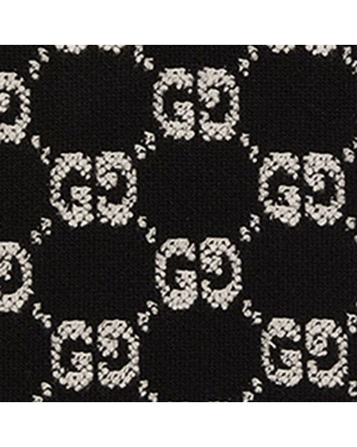 Gucci Black Wool Bouclé Gg Midi Skirt