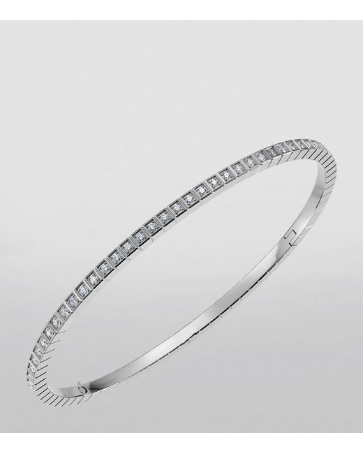 Chopard White And Diamond Ice Cube Bangle