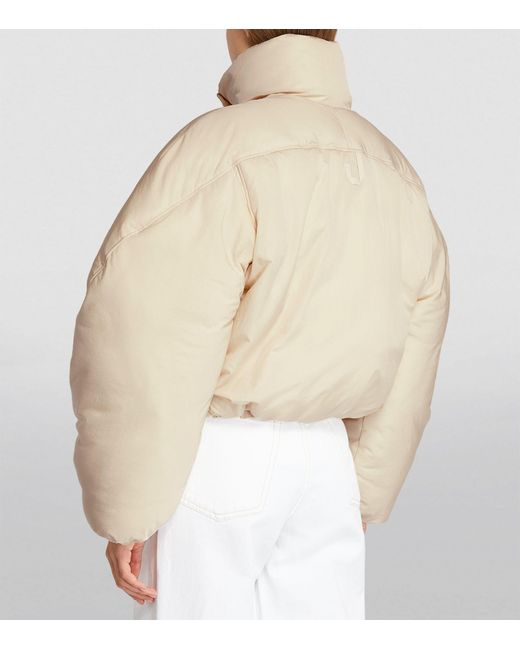 Jacquemus Natural Cropped Caraco Puffer Jacket