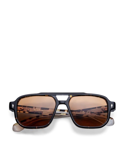 Jacques Marie Mage Brown Evans Aviator Sunglasses