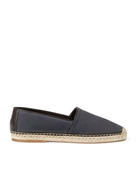 Brunello Cucinelli Blue Grained Calfskin Espadrilles