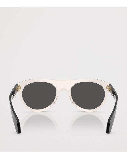 Moncler Gray Splash Round Sunglasses