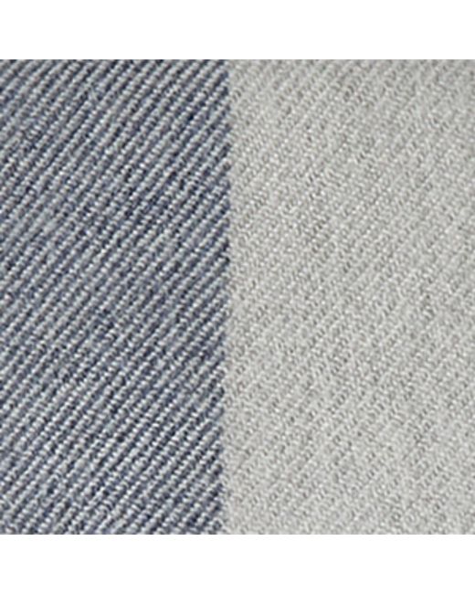 Brunello Cucinelli Gray Wool-Cashmere Striped Scarf for men