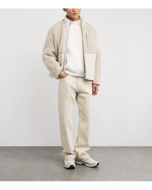 Moose Knuckles Natural Fleece-Trim Jacket for men