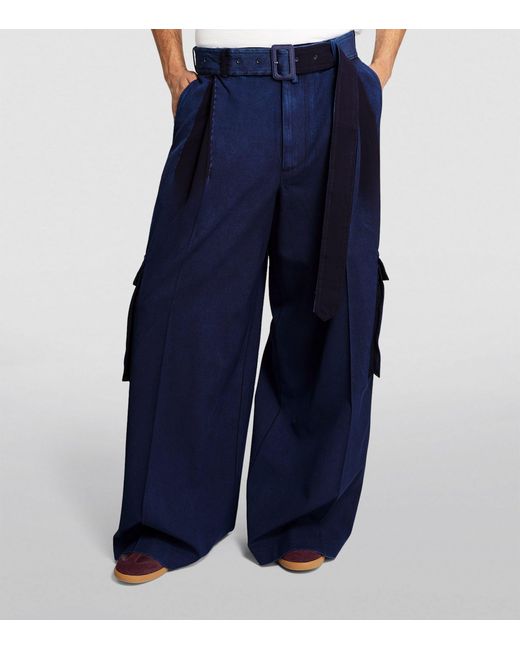 Dries Van Noten Blue Stretch-wool Paulson Trousers for men