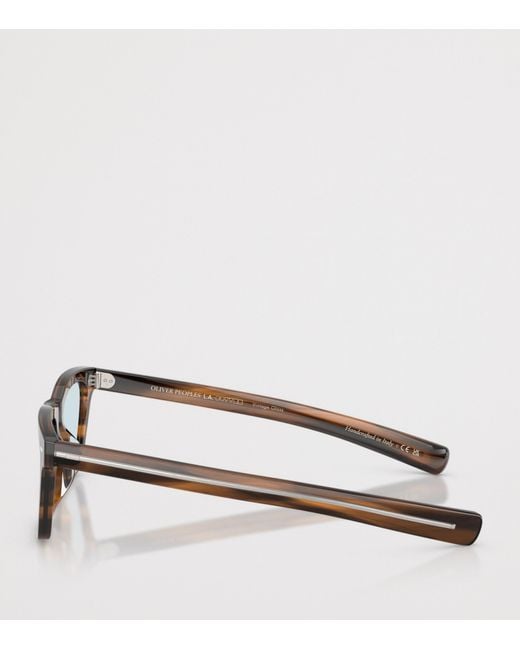 Oliver Peoples Brown Acetate Maestro Pillow Sunglasses