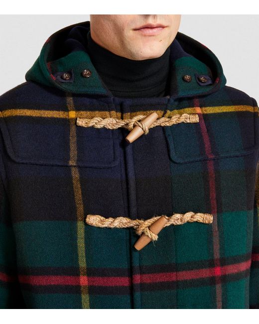 Ralph Lauren Black Watch Tartan Overcoat in Blue for Men Lyst