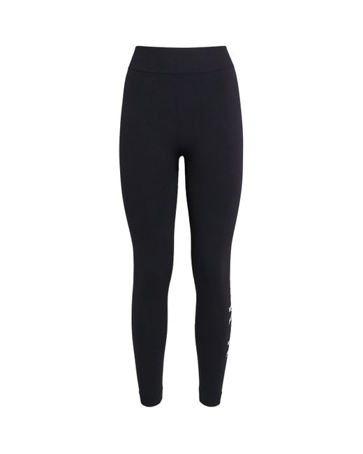 Max Mara Blue Jersey Logo Leggings