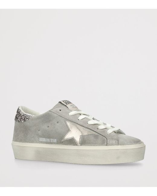 Golden Goose Deluxe Brand Gray Suede Hi Star Sneakers