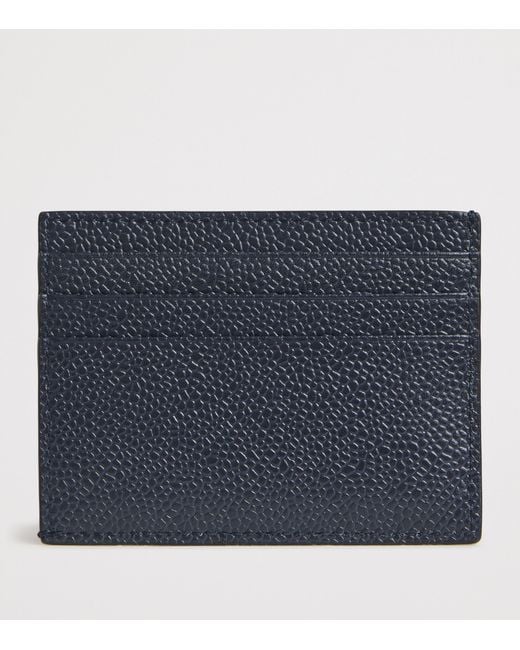 Thom Browne Blue Leather Card Holder for men