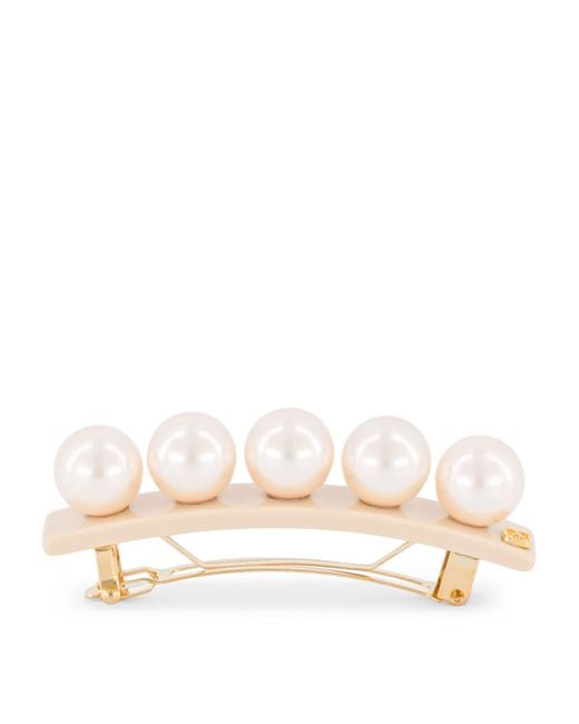 Alexandre De Paris Natural Oversize Pearl-Detail Slide Hair Clip