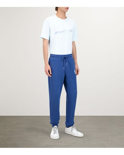 The Kooples Blue Cotton Logo Sweatpants for men