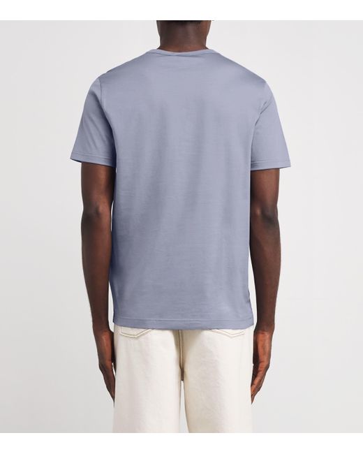 Sunspel Blue Supima Cotton Classic T-Shirt for men