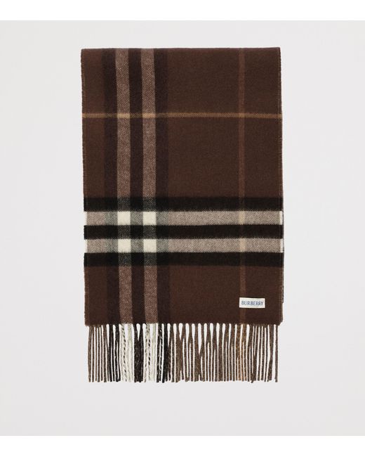 Burberry Natural Reversible Cashmere Check Scarf