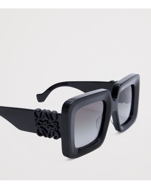 Loewe Black Bevelled Square Sunglasses