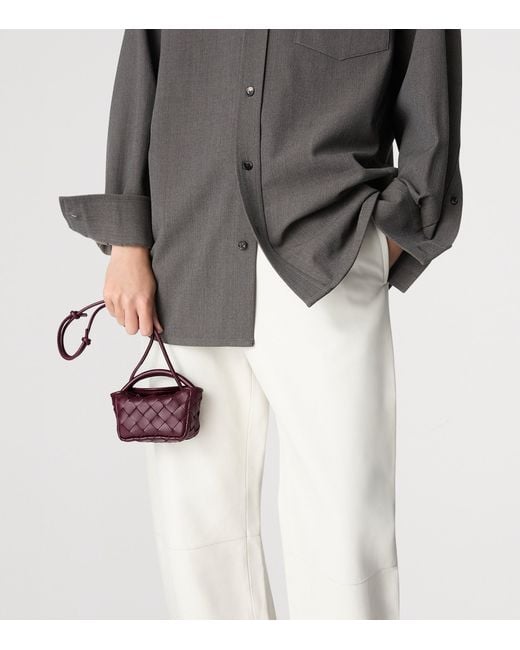 Bottega Veneta Purple Leather Candy Cobble Top-Handle Bag